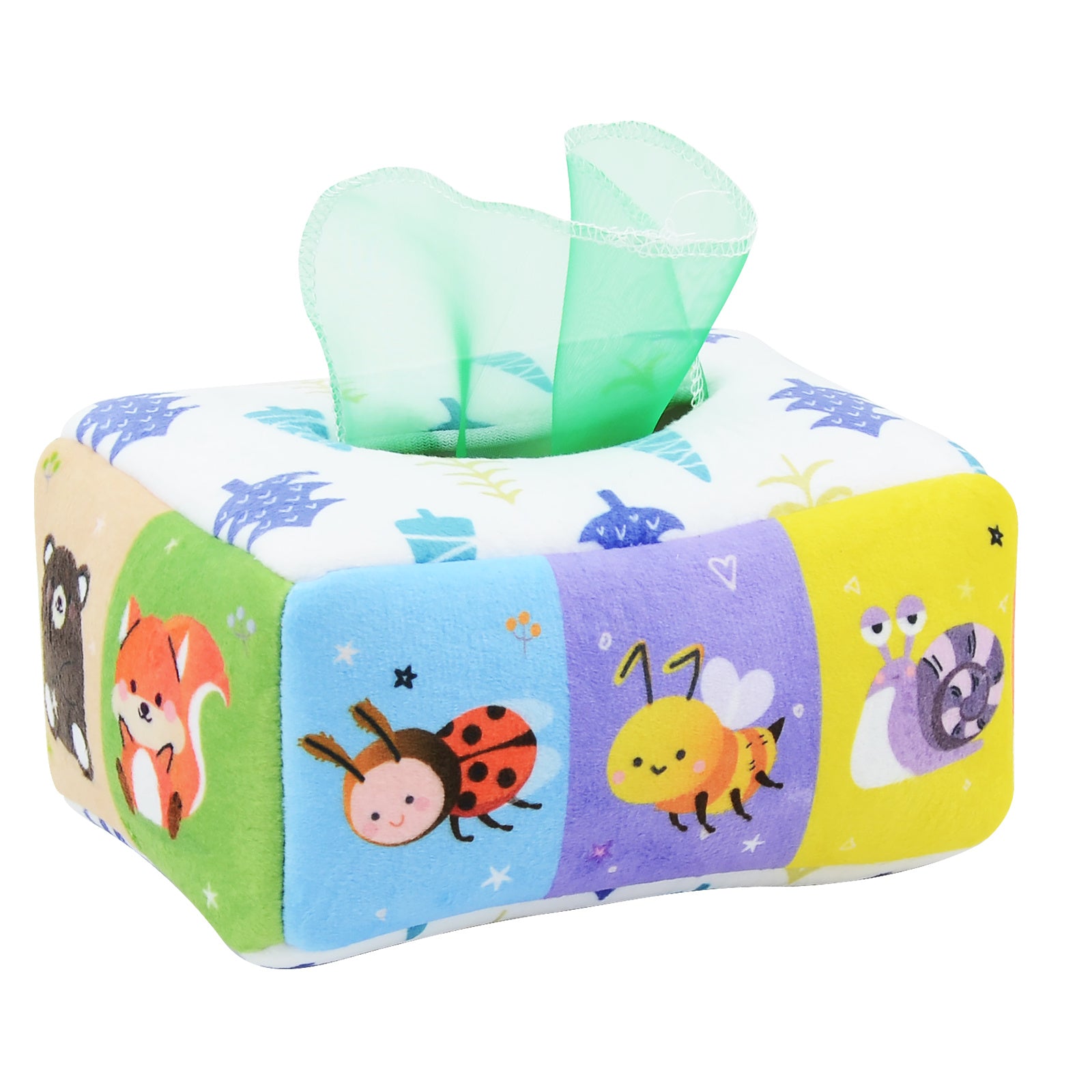 Baby Tissue Box Toy Square Sensory Toys For Toddler Infants