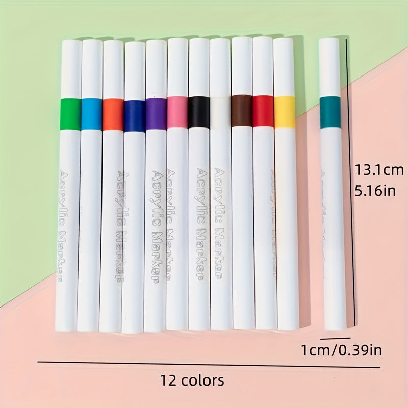 Acrylic Paint Markers Fine Tip Washable Permanent for Art