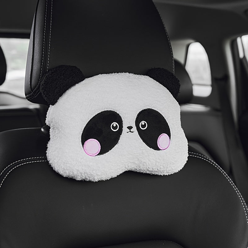 Car Headrest Waist Support Cartoon Car Neck Pillow Car Panda Car Accessories