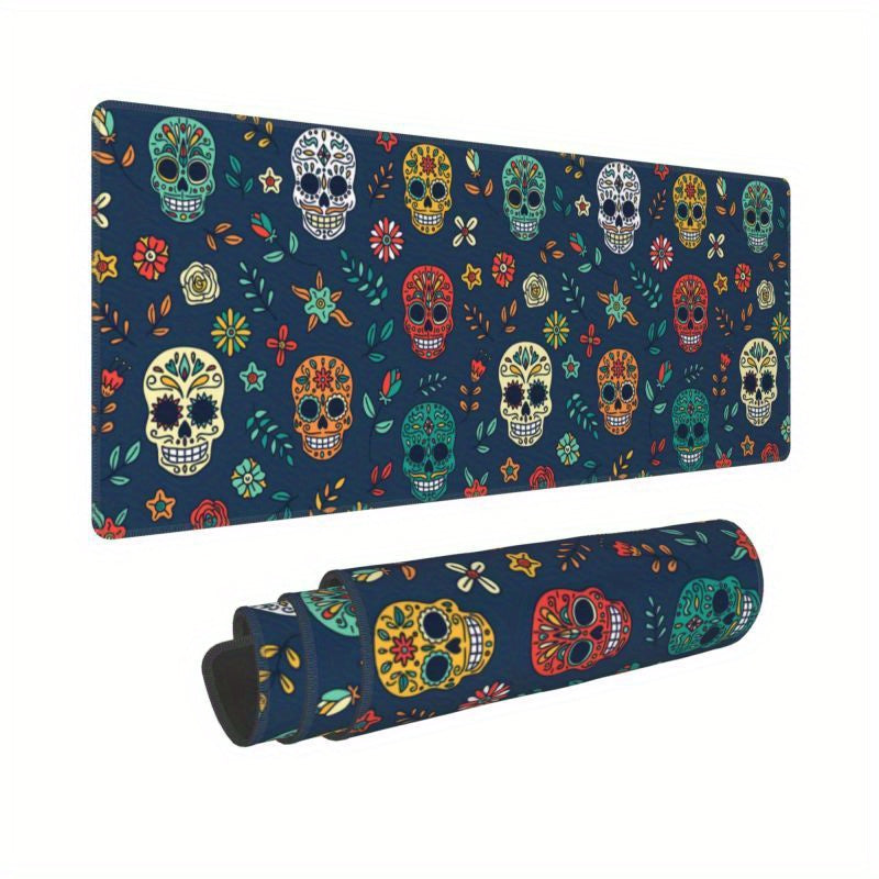 Skull Mouse Pad Gaming Mouse Pad 31.5x11.8 Non Slip Rubber Base