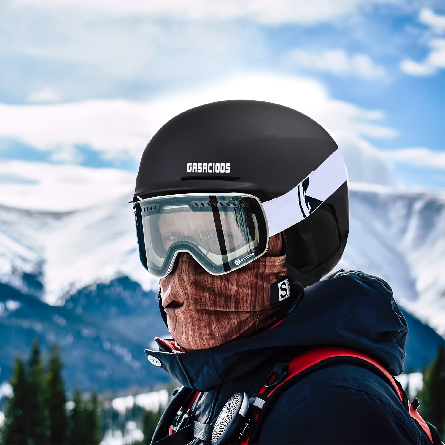 Ski Helmet Shock Resistant Safety ABS Housing EPS Vent Dial Goggles Compatible
