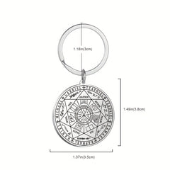 St. Michael Seven Archangels Protection Amulet Keychain
