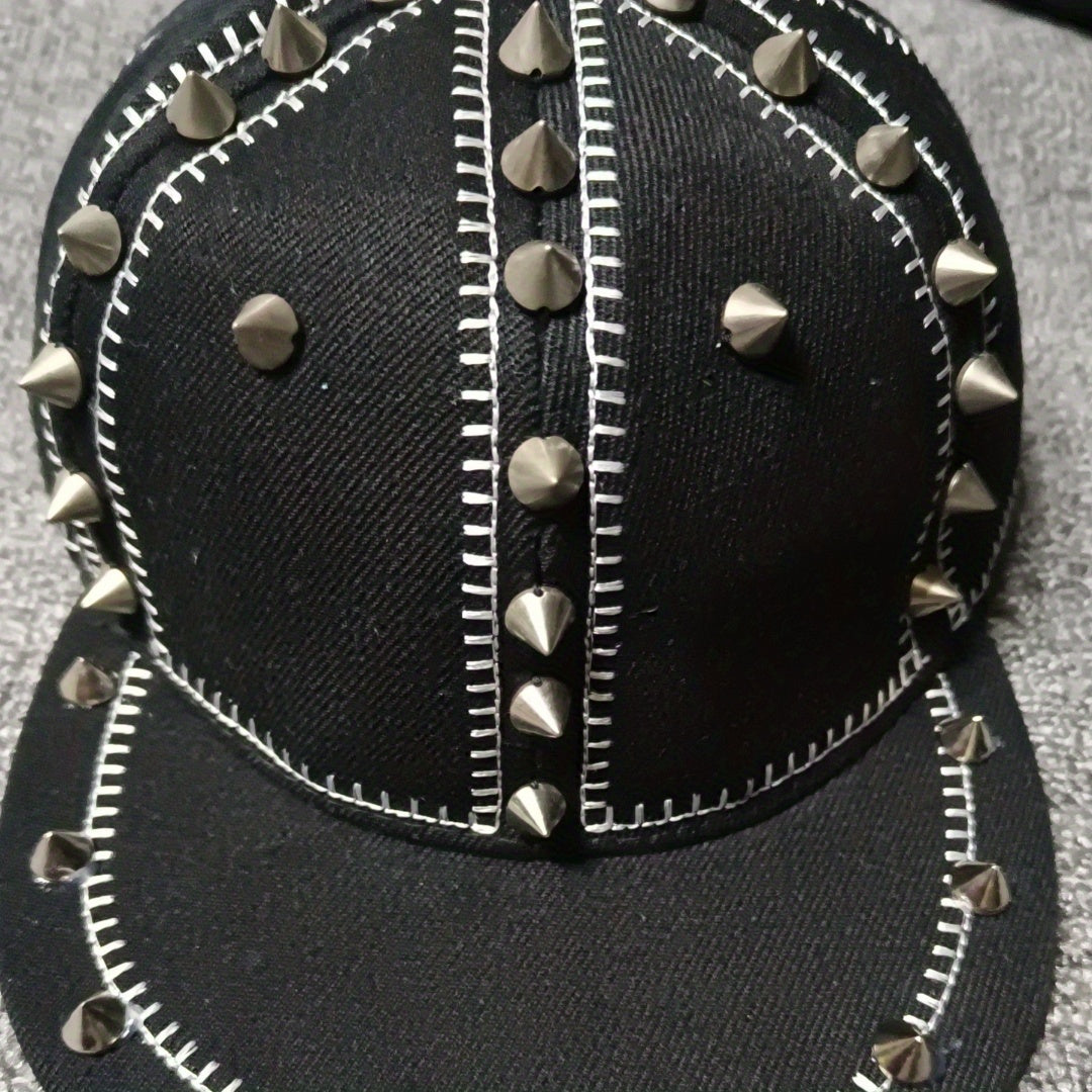 Classic Rivet Hip Hop Hat Stitch Casual Baseball Cap Mens Embroidered Eagle