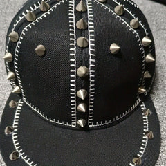 Classic Rivet Hip Hop Hat Stitch Casual Baseball Cap Mens Embroidered Eagle