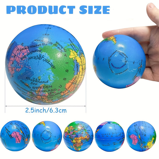 24 Earth Relax Balls Sensory Toys World Map Mixed Colors Finger Exercise