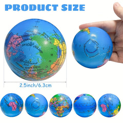24 Earth Relax Balls Sensory Toys World Map Mixed Colors Finger Exercise