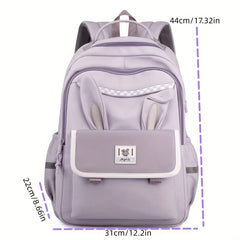 Kids Rabbit Ears Backpack Lightweight Casual Travel School Bag