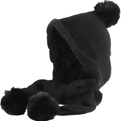 Women's Winter Earmuffs with Ball and Fleece Lining