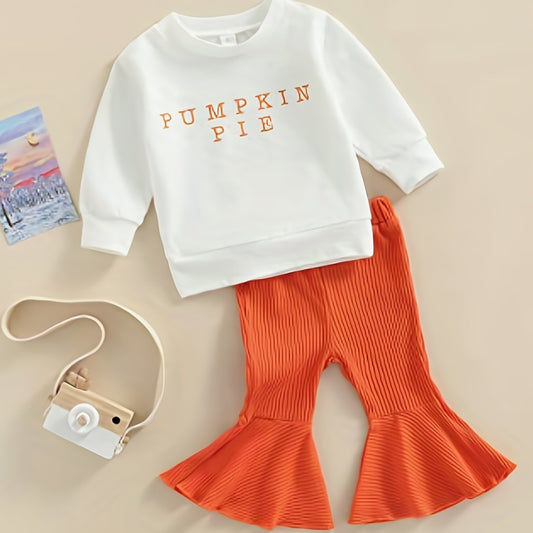 Newborn Baby Girls Halloween Pumpkin Pie Outfit