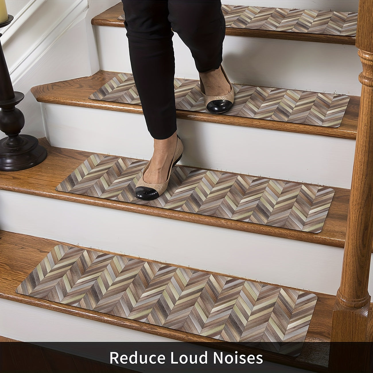 Wooden Board Printed Floor Mat Polyester Material Carpet