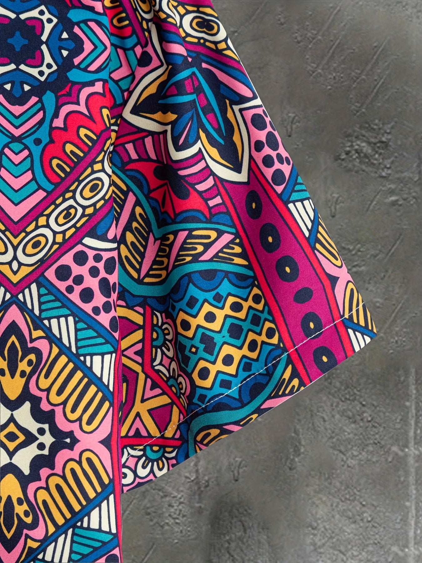Boho Style Print Men's Hawaiian Shirt for Summer Vacation
