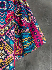 Boho Style Print Men's Hawaiian Shirt for Summer Vacation