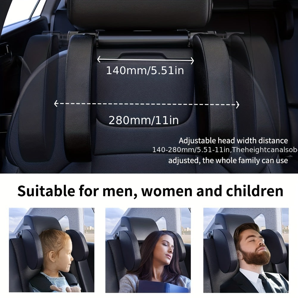 Car Seat Headrest Head and Neck Pillow 360 Adjustable Memory Foam Neck Pillow