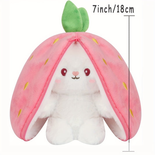 17.78 cm Reversible Bunny Pillow Plush Toy