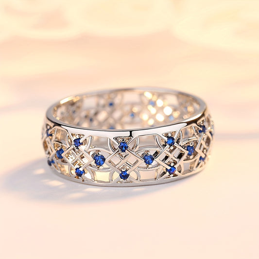 Princess Full Zircon Ring Wedding Bride Engagement Band Charm Women's Ring