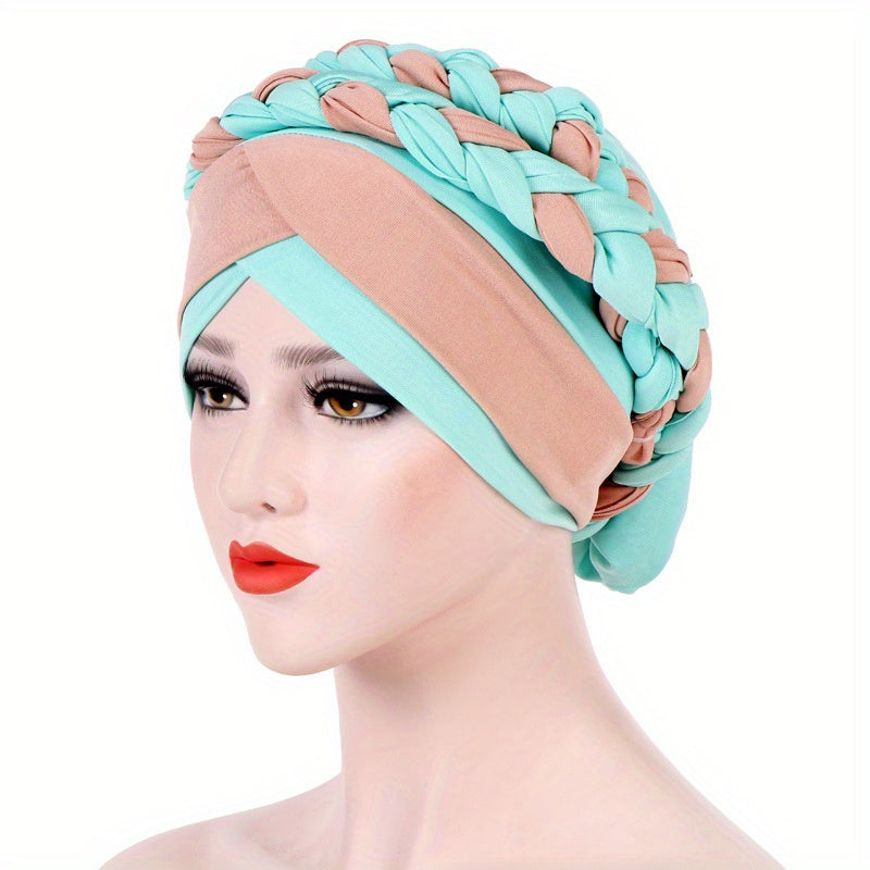 Double Layer Hijab Hat Elastic Head Wrap Lightweight Chemo Hat