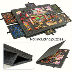 Portable Puzzle Board Set with 6 Drawers and Lid - Holds Up to 1000pcs