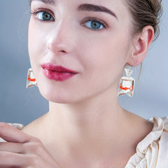 Y2K Goldfish Water Bag Shape Dangle Earrings