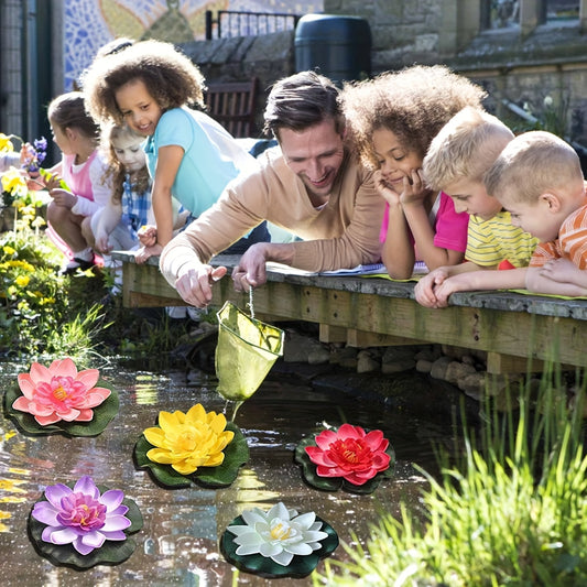 7pcs Pond Rose Sleeping Lotus Artificial Floating Water Lotus