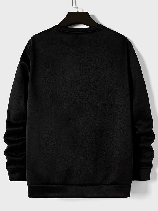 ALIEN Print Men's Graphic Sweatshirt Loose Pullover Autumn Winter