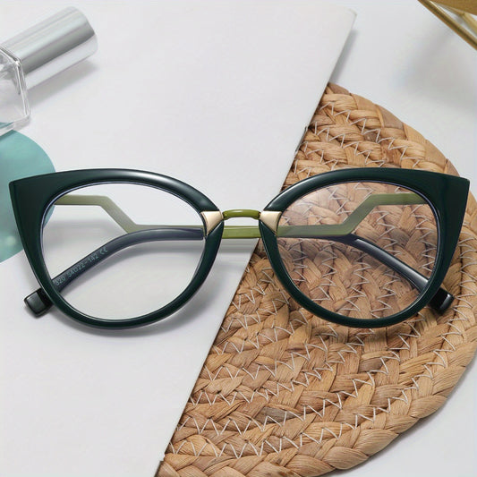 Cat Eye Anti Light Glasses For Women Men Clear Lens Glasses