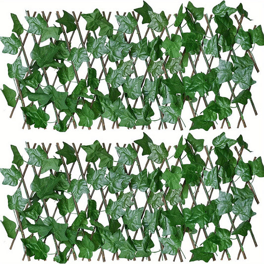 2pcs Faux Ivy Fence Privacy Screen Expandable Patio Decorative Panel
