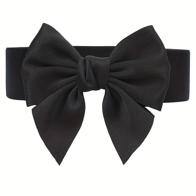 Bowknot Elastic Girdle Women's Waistband Belt Dress Acces
