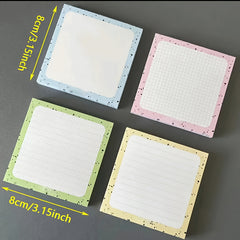 1Pc 50 Sheets Sticky Notepad Green Sticky Notes In Notebook Memo Pad