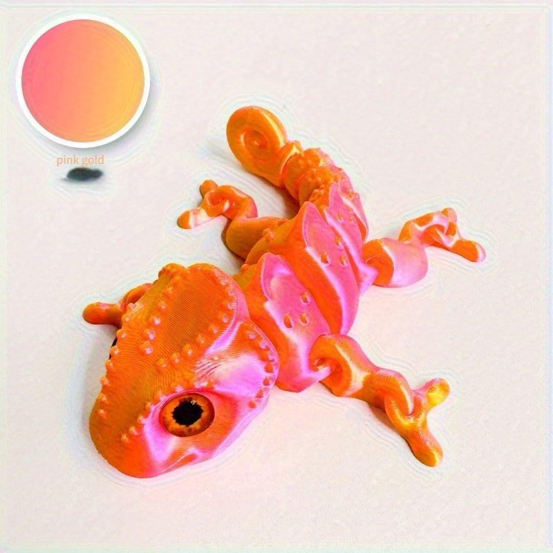 3D Printed Chameleon Jointed Model Gradient Perfect Gift for Christmas