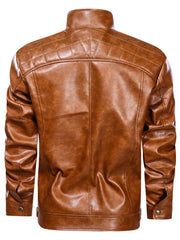 Men's Biker PU Jacket - Stylish and durable outerwear for bikers