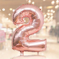 1pc Rose Golden Number Balloon Birthday Party Decoration