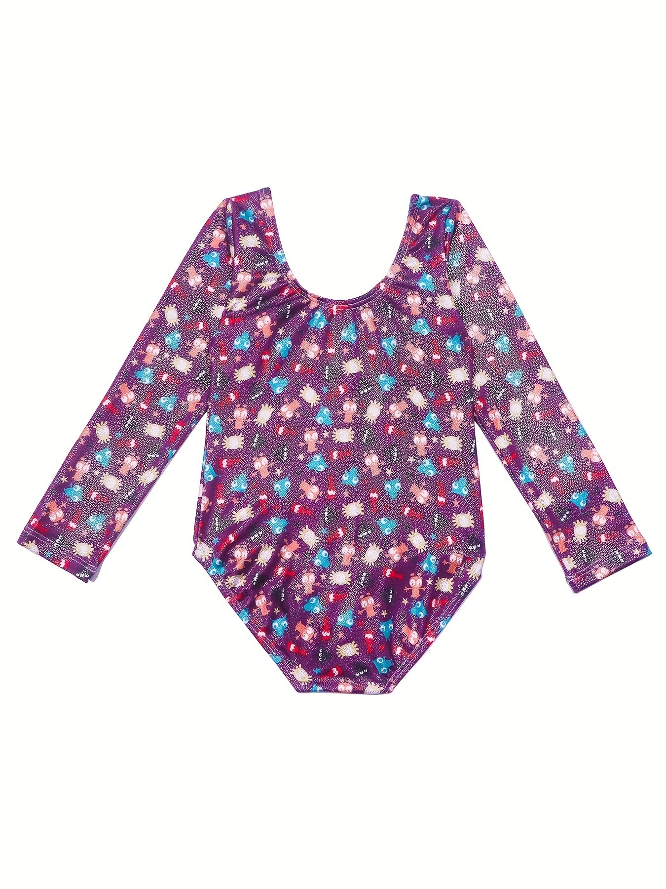 Girl's Polka Dot Gymnastics Suit One Piece Outfit