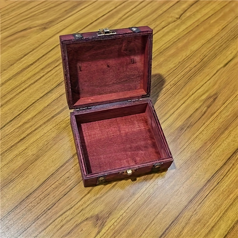 Vintage Wooden Storage Box Jewelry Accessories Gift