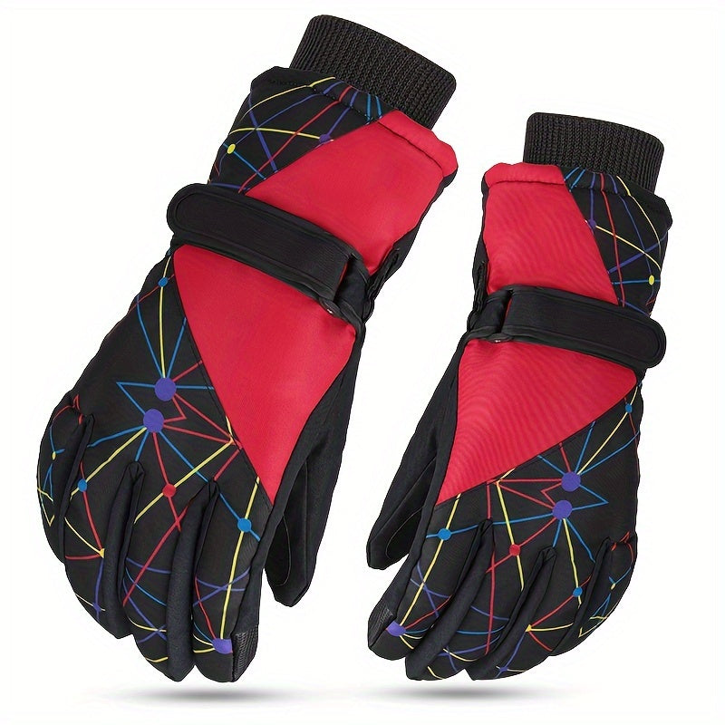 Kids Skiing Gloves Waterproof Windproof Snowboard Gloves
