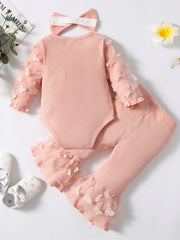 3pc Baby's Daddy's Girl Butterfly Bodysuit & Pants & Headband Set