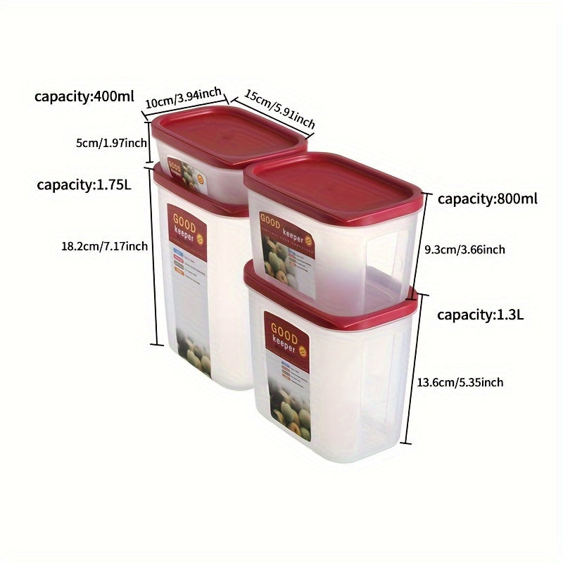 3pcs Food Storage Box Set Kitchen Accessories Organization