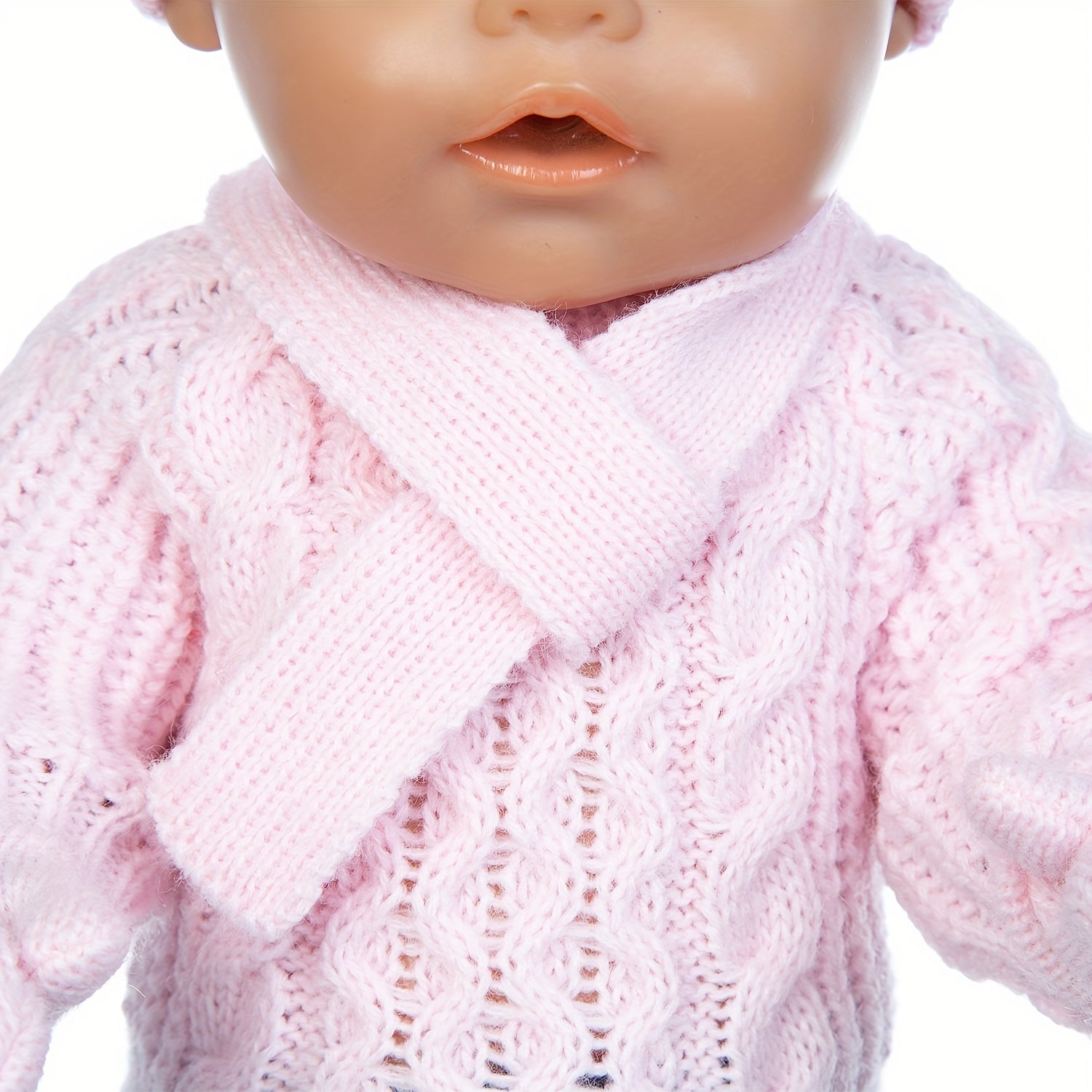 5pc Light Pink Knitted Doll Clothes for 18" Dolls - Kids' Favorite Gift