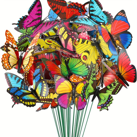 30pcs Butterfly Garden Stakes Outdoor Decor Graduation Spring Summer Ornaments