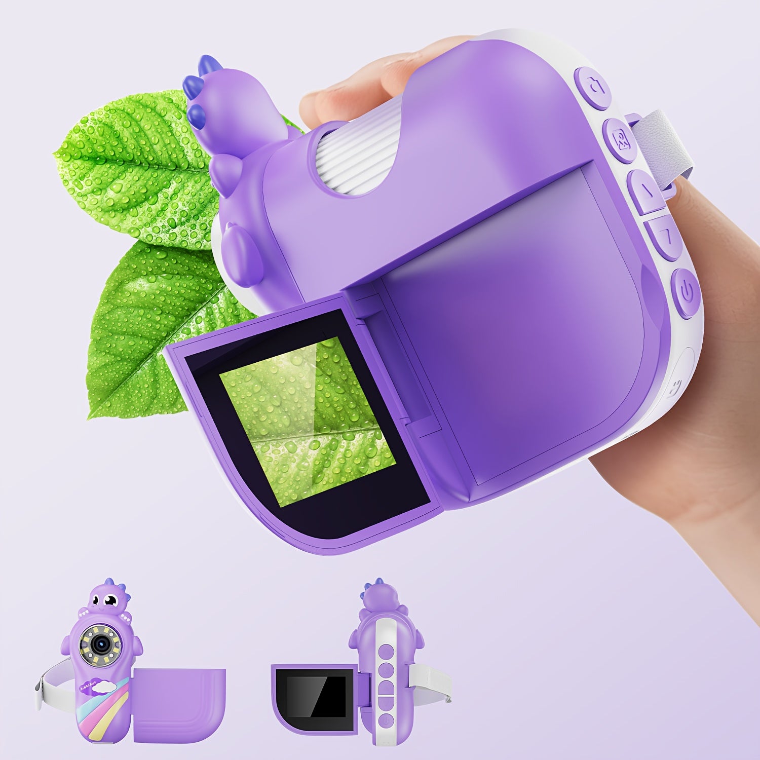 RIVGOT Kids Microscope 1000X Handheld with 8 Lights