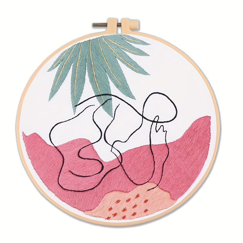 Embroidery Starter Kit For Adults DIY Abstract Art Needwork