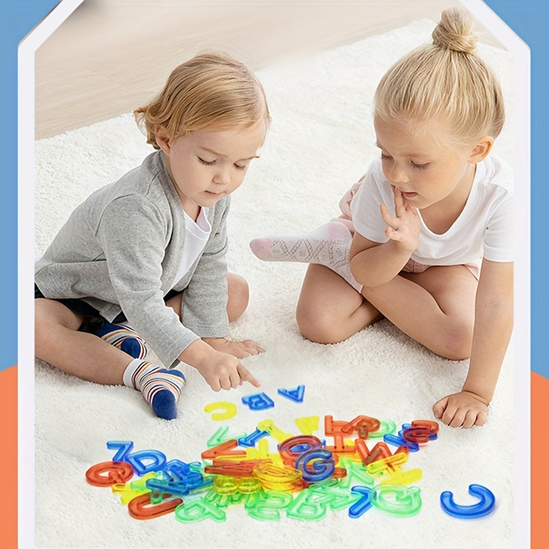 78pcs Translucent Alphabet Letters for Kids Plastic Lowercase ABCs