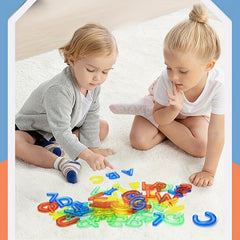 78pcs Translucent Alphabet Letters for Kids Plastic Lowercase ABCs