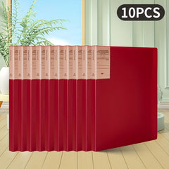 10pcs Retro A4 Document Folder File Storage Layer File Folder
