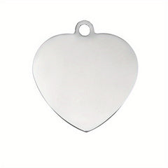 Personalized Dog ID Tag Heart Shape Engraved Stainless Steel Collar Tag