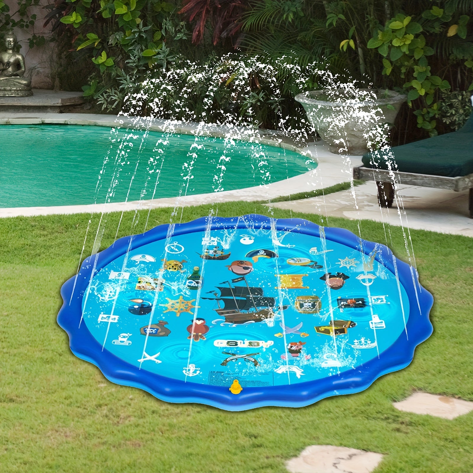 Alphabet Water Spray Pad for Kids - Inflatable Sprinkler Pool