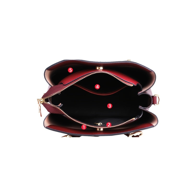 Water Resistant Leather Women's Handbag Shoulder Bag