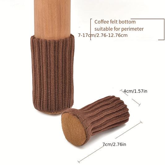4pcs Wool Chair Foot Cover Wear-resistant Step Protection