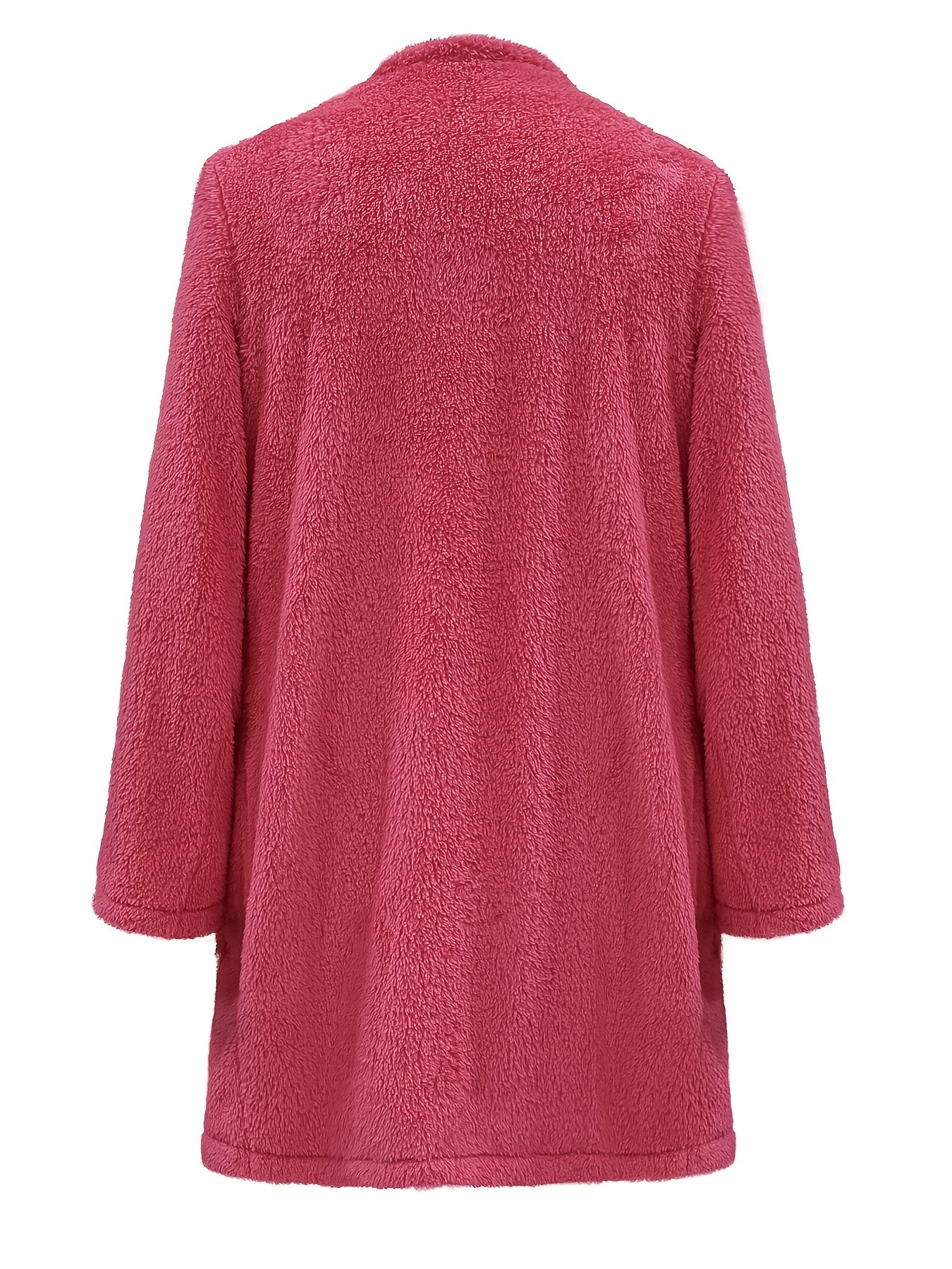  Solid Fuzzy Fleece Cardigan, Tank Top & Shorts Set