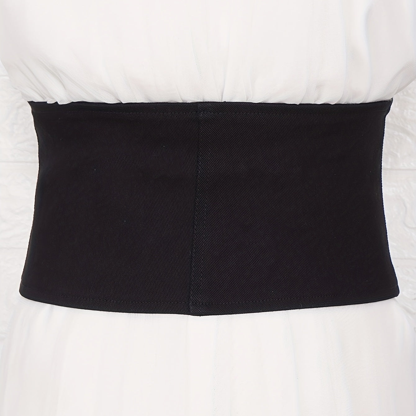 Vintage Style Wide Belt with Three Buttons