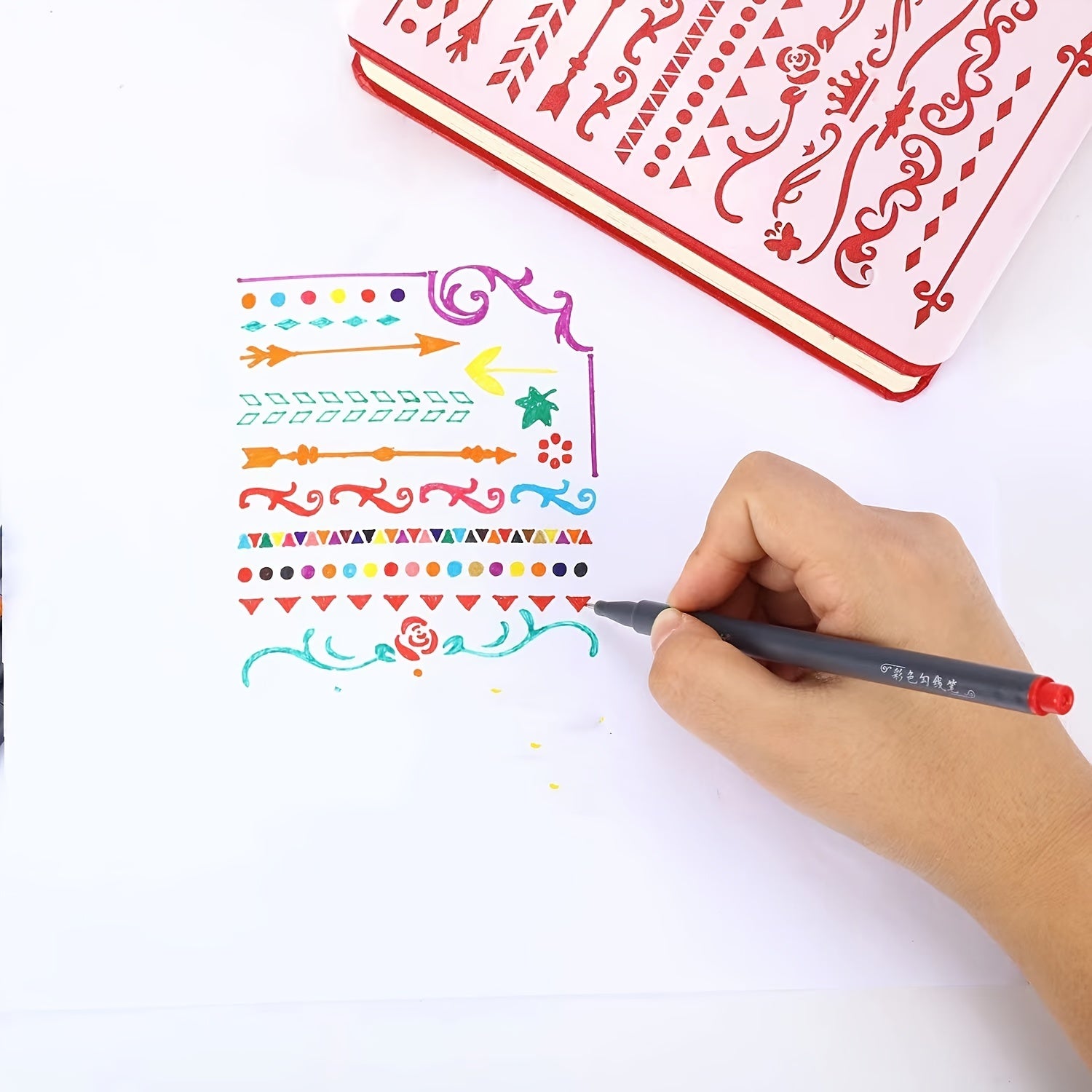 24 Packs Hook Line Pen Art Children's Watercolor Brush Set